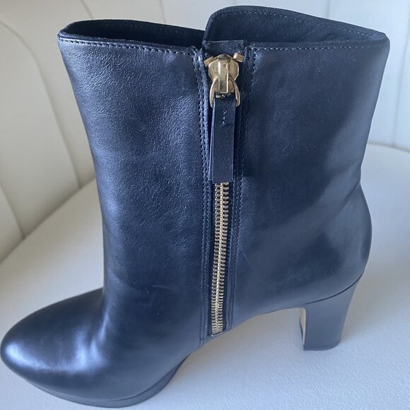 Black Leather Ankle Boots NINE WEST - Picture 13 of 16